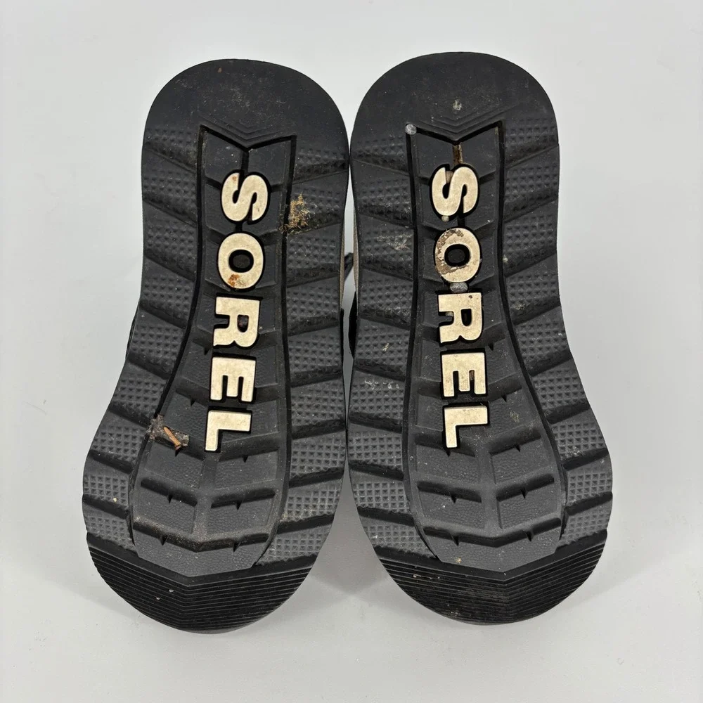 Sorel Whitney II Strap Waterproof Boot Black/Sea Salt Kids Size 9 Insulated Snow